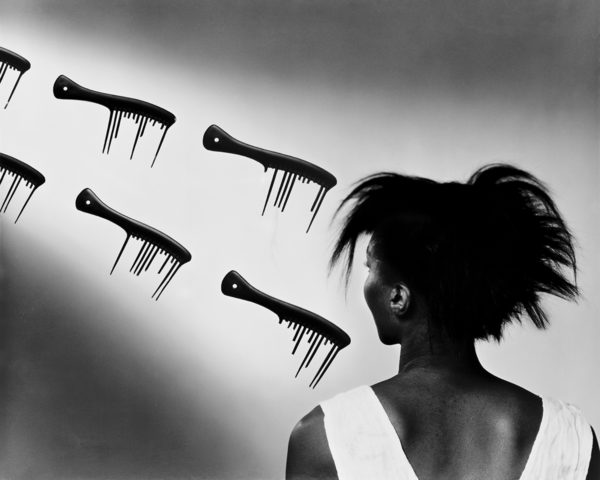 Photomontage Dreaming Dracula (left panel of “Dracula and the Artist”) by conceptual artist Lorraine O’Grady.