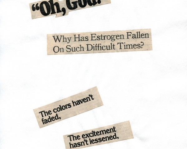 Missing Persons (Part 6 of 13), Cutting Out the New York Times, newspaper poems by Lorraine O’Grady.