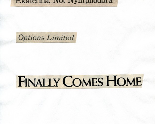 Just the two of us (Part 7 of 8), Cutting Out the New York Times, newspaper poems by Lorraine O’Grady.