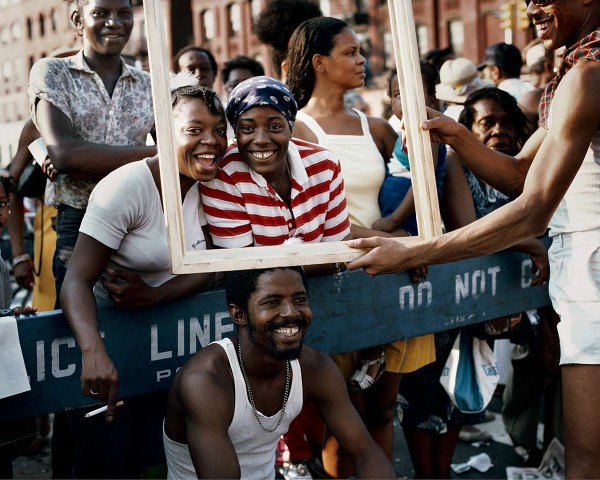 Art Is. . . (Young Women Leaning on Barrier), performance by Lorraine O’Grady.