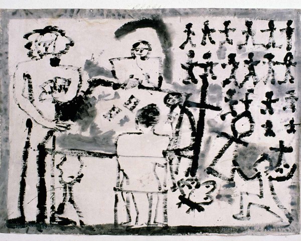 The Black and White Show, artwork of artist Gerald Jackson, The Card Game.