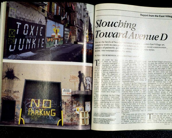 The Black and White Show, Art in America article, Summer 1984