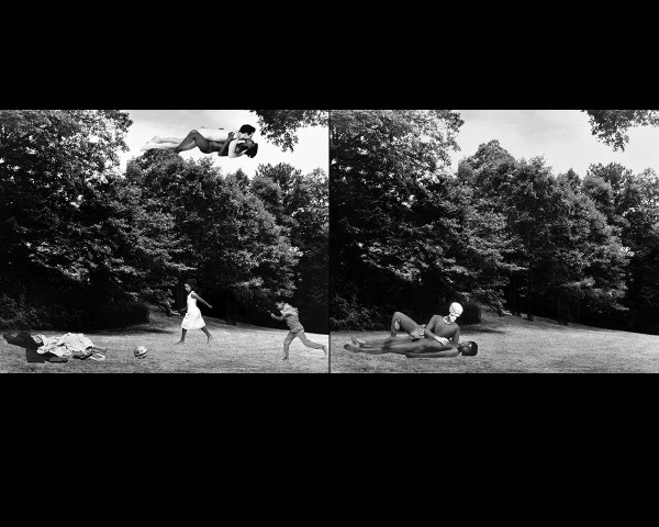 The Clearing: or Cortés and La Malinche, Thomas Jefferson and Sally Hemings, N. and Me (diptych), Body Is The Ground of My Experience by Lorraine O’Grady.