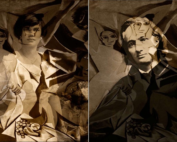 Wet Sand Gladys color study (Gladys and Charles), Studies for Flowers of Evil and Good, photo-installation by Lorraine O’Grady.