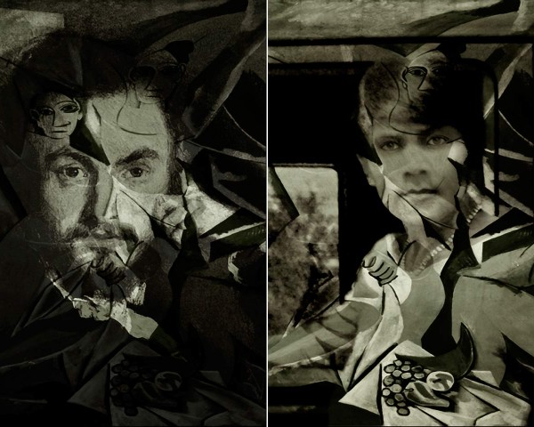 Greensick color study (Lena and Charles), Studies for Flowers of Evil and Good, photo-installation by Lorraine O’Grady.