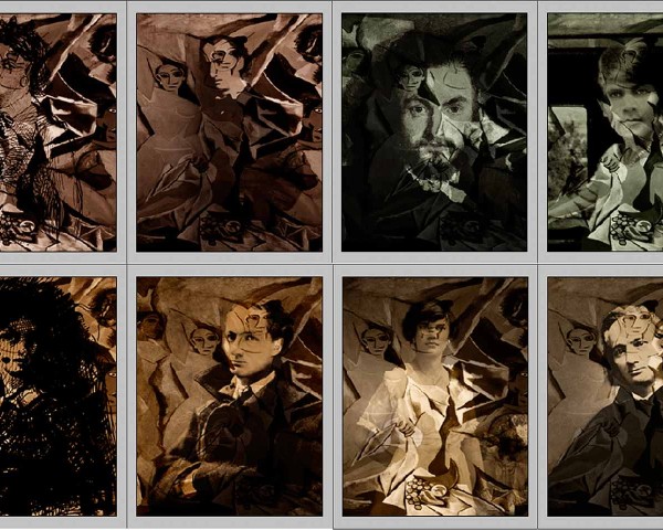 “Brown wall color study” for Flowers of Evil and Good (four out of a total of 16 diptychs, photo-installation by Lorraine O’Grady.