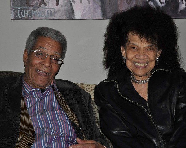 2011, O'Grady with Fluxus artist Ben Patterson, at Gracie Mansion's party in his honor, photo by Sean Carrillo.