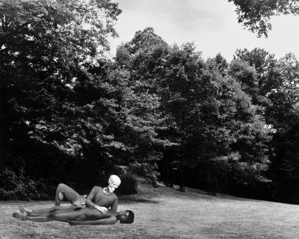 Photomontage The Clearing (right panel): Love in Black-and-White by conceptual artist Lorraine O’Grady.